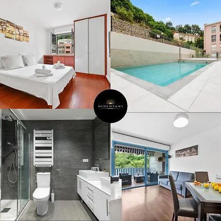 Le Virgil -piscine - Parking Prive - Calme Wifi Menton